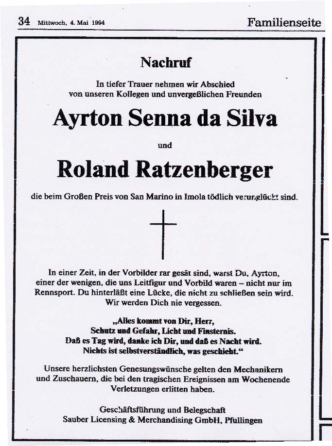 ayrton senna tod - DrBeckmann